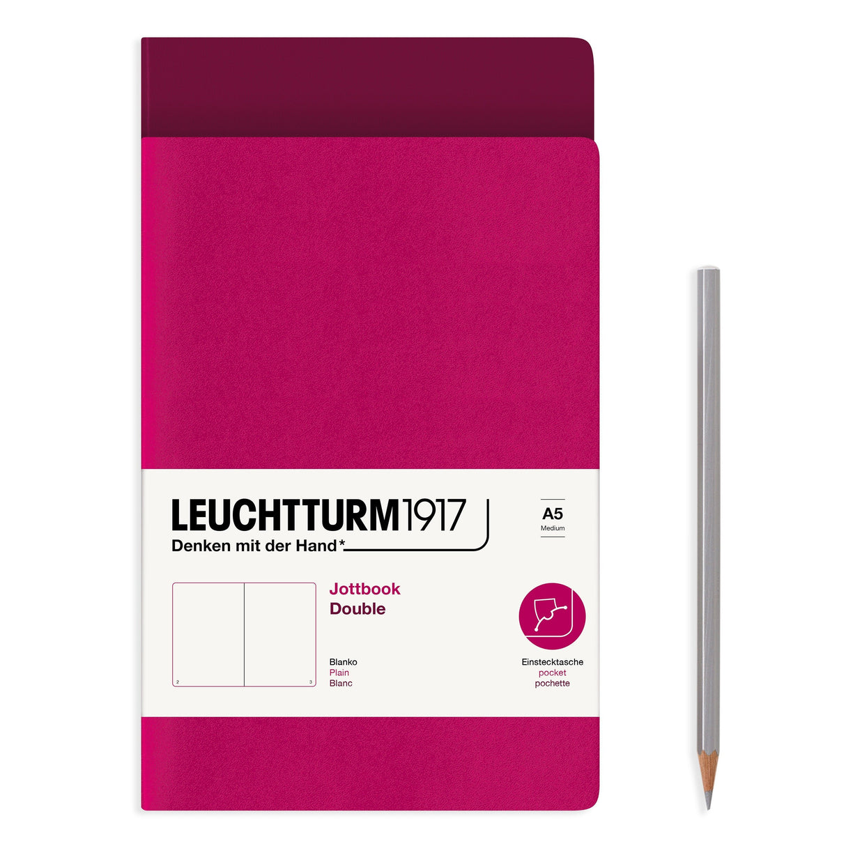 Set 2 Jottbook BUJO A5 - Berry & Port Red, 59 pagini Leuchtturm 1917