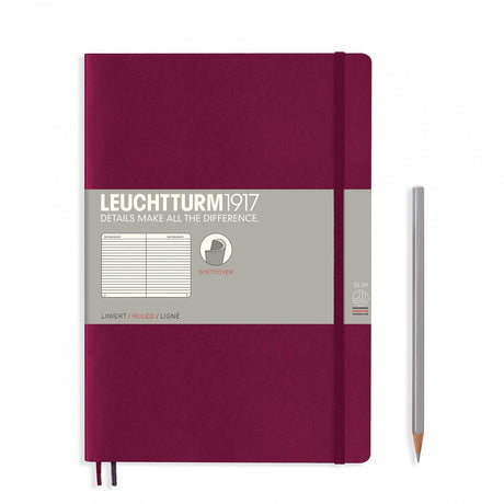 Agenda BUJO punctata Composition (B5) - Port Red, 123 pagini BUJO B5, Softcover, 123 Leuchtturm 1917