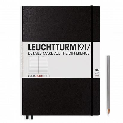 Agenda Dictando Master Slim (A4+) - Negru, 123 pagini A4+ MasterSlim, Hardcover, 123 Leuchtturm 1917