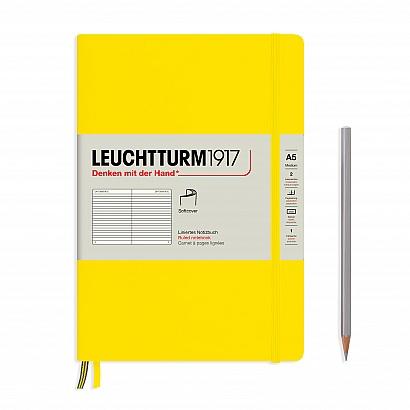 Agenda BUJO punctata A5 Softcover - Lemon, 123 pagini BUJO, A5, punctata, softcover Leuchtturm 1917