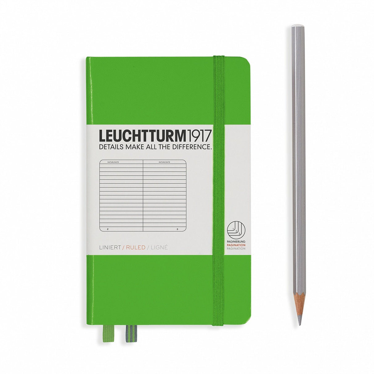 Agenda Pocket BUJO punctata (A6) - Fresh Green, 187 pagini A6 pocket, Hardcover, 187 Leuchtturm 1917