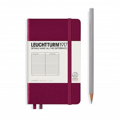 Agenda Pocket BUJO punctata (A6) - Port Red, 187 pagini A6 pocket, Hardcover, 187 Leuchtturm 1917