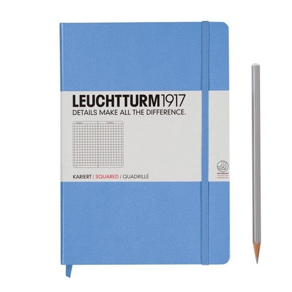 Caiet Leuchtturm1917 Medium, A5, cartonat, 251 pagini, matematica, turcoaz