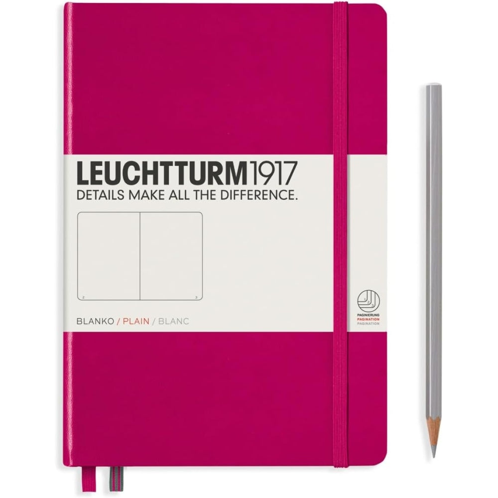 Caiet Leuchtturm1917 Medium, A5, cartonat, 251 pagini, velin, visiniu