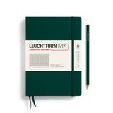 Caiet Leuchtturm1917 Medium, A5, cartonat, 251 pagini, matematica, verde inchis