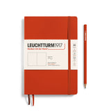 Caiet Leuchtturm1917 Medium, A5, necartonat, 123 pagini, velin, rosu intens
