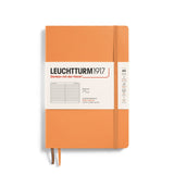 Caiet Leuchtturm1917 Medium, A5, necartonat, 123 pagini, dictando, portocaliu pastel