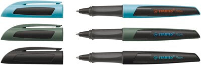 Pix Stabilo Flow, 0.5 mm, M, mina albastra, corp, black, blister