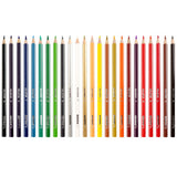 Creioane colorate Kores Kolores, 3 mm, triunghiulare, 24 bucati / set, ascutitoare, camp pentru nume