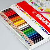 Creioane colorate Kores Kolores, 3 mm, triunghiulare, 24 bucati / set, ascutitoare, camp pentru nume