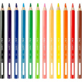 Creioane colorate Kores Jumbo, 5 mm, triunghiulare, 12 bucati / set, ascutitoare, camp pentru nume