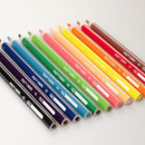 Creioane colorate Kores Jumbo, 5 mm, triunghiulare, 12 bucati / set, ascutitoare, camp pentru nume