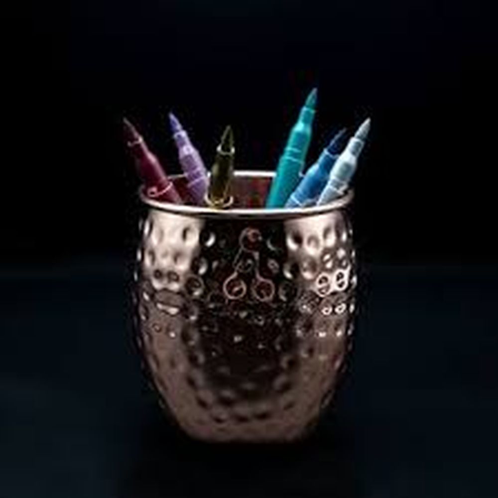 Carioca Metallic Style Kores, varf pensula, 6 culori metalizate/ set