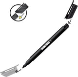 Marker permanent Kores K-Marker P1, varf rotund, 1 mm, 6 culori / set, etui plastic