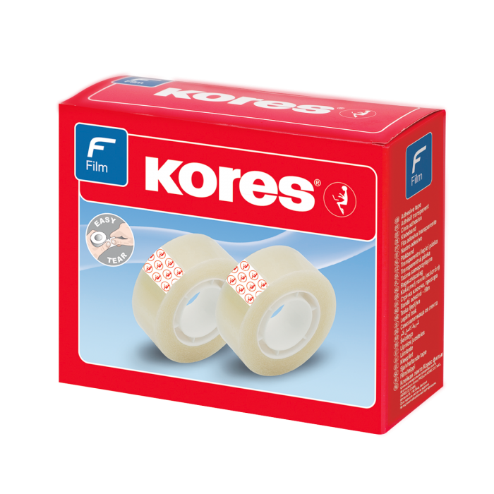 Banda adeziva Kores, 19 mm x 33 m, transaparenta