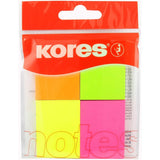 Notite adezive Kores, 40 x 50 mm, 4 x 50 file, culori asortate, polybag