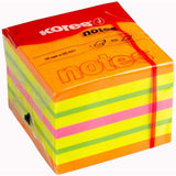 Cub notite adezive Kores Summer, 50 x 50 mm, 400 file, 4 culori neon asortate