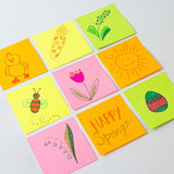 Cub notite adezive Kores Summer, 50 x 50 mm, 400 file, 4 culori neon asortate