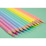 Creioane colorate Kores Kolores Pastel, 3 mm, triunghiulare, 12 culorii / set