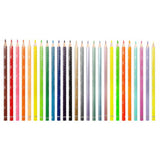 Creioane colorate Kores Kolores Style, 3 mm, triunghiulare, 26 bucati / set, cuprinde 6 culori metalice, 4 neon si 4 pastel