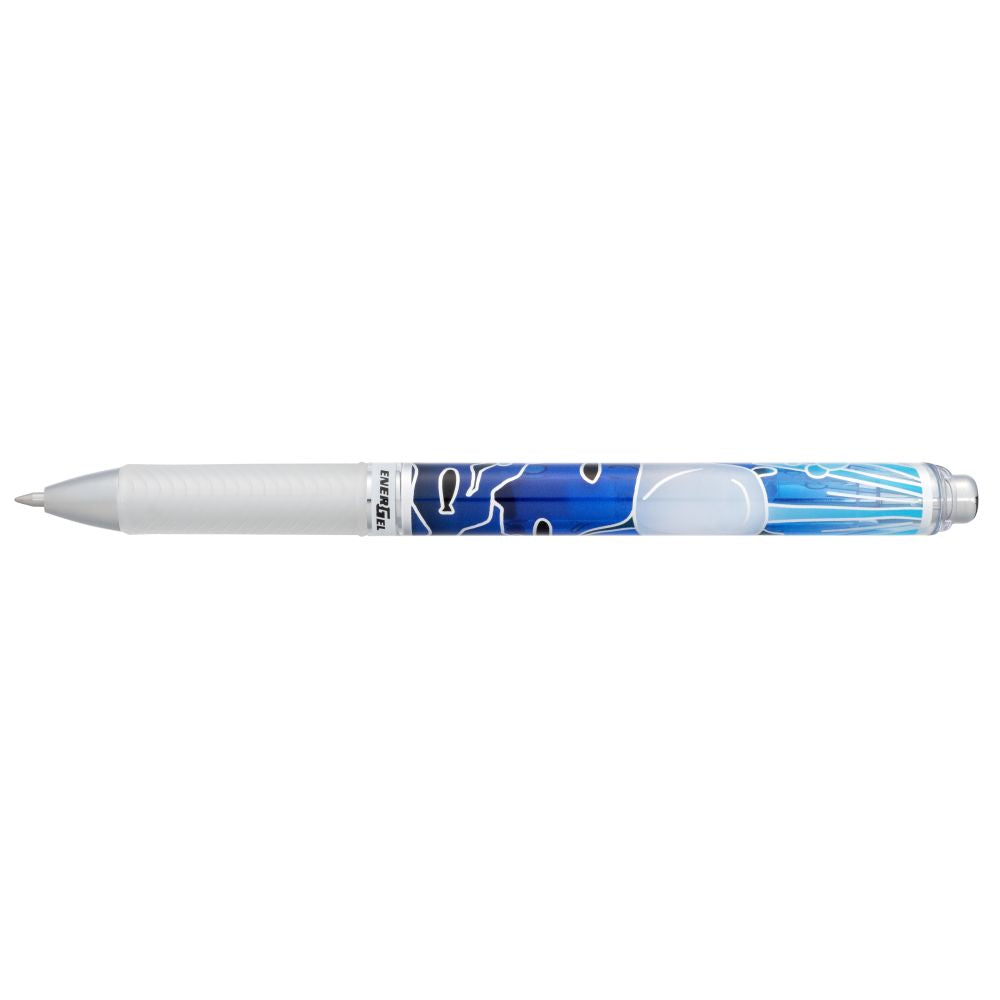 Roller cu gel Pentel EnerGel Marine, 0.7 mm, cu mecanism, albastru, 6 bucati / set