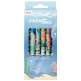 Roller cu gel Pentel EnerGel Marine, 0.7 mm, cu mecanism, albastru, 6 bucati / set