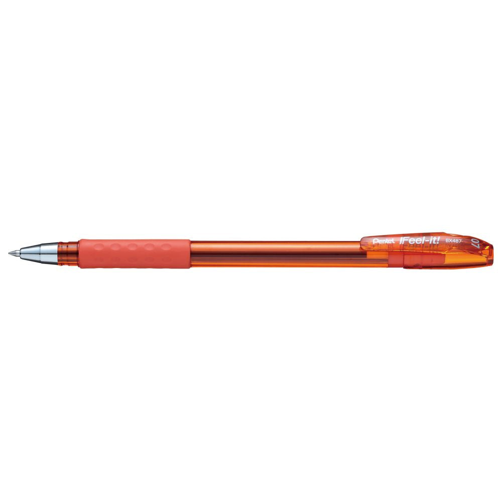 Pix Pentel Ifeel-it!, 0.7 mm, fara mecanism, portocaliu