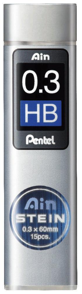 Mine creion mecanic Pentel Ain Stein, 0.3 mm, HB, 15 bucati / set