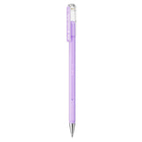 Roller cu gel Pentel Hybrid Milky, 0.8 mm, fara mecanism, violet pastel