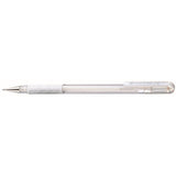 Roller cu gel Pentel Hybrid Grip, 0.8 mm, fara mecanism, corp transparent, grip alb