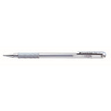 Roller cu gel Pentel Hybrid Grip Matallic, 0.8 mm, fara mecanism, corp transparent, grip argintiu