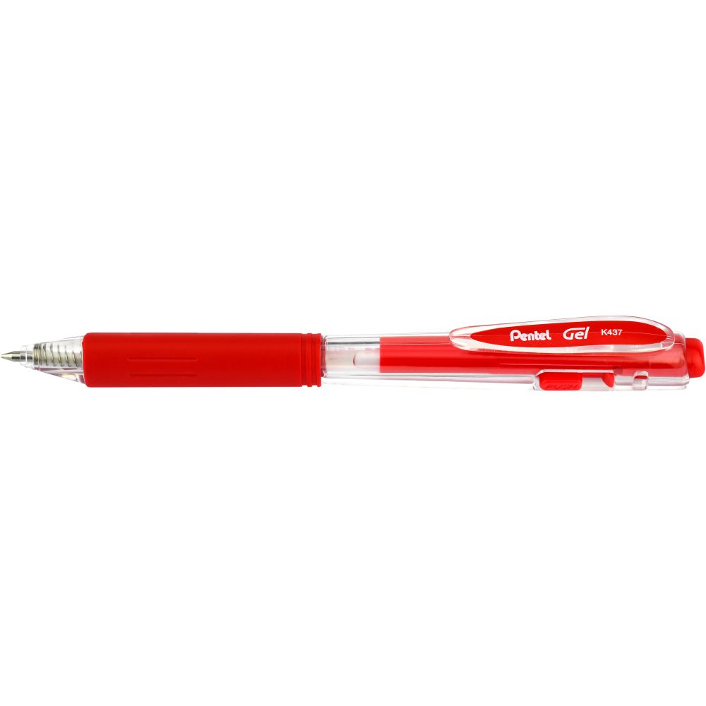 Roller cu gel Pentel Wow!Gel, 0.7 mm, cu mecanism, rosu