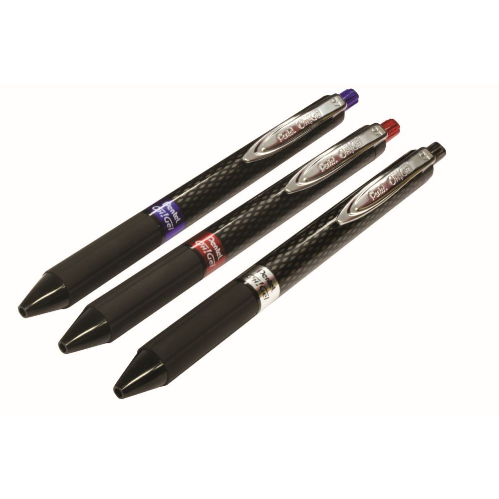 Roller cu gel Pentel OH!Gel, 0.7 mm, cu mecanism, negru