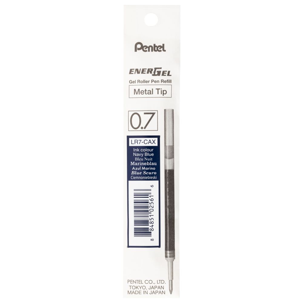 Rezerva gel roller Pentel EnerGel, 0.7 mm, bleumarin