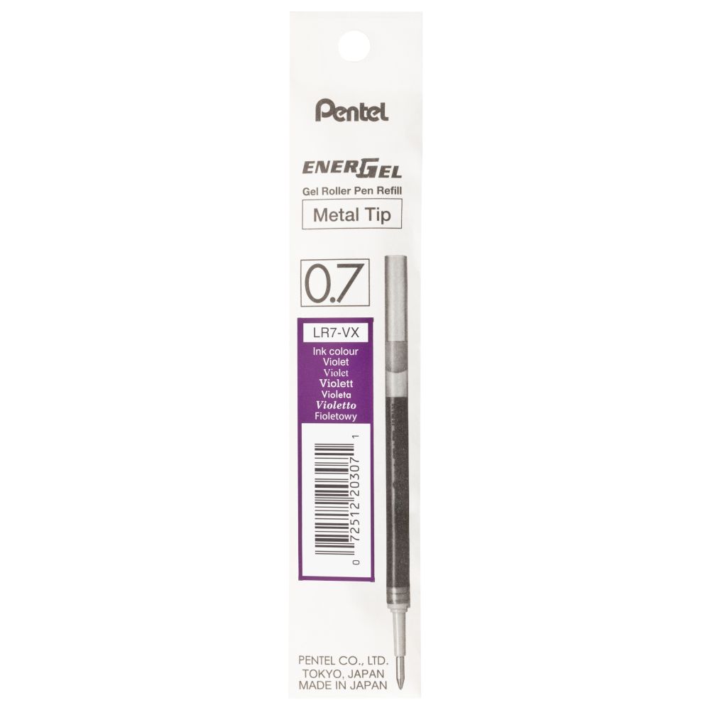Rezerva gel roller Pentel EnerGel, 0.7 mm, violet