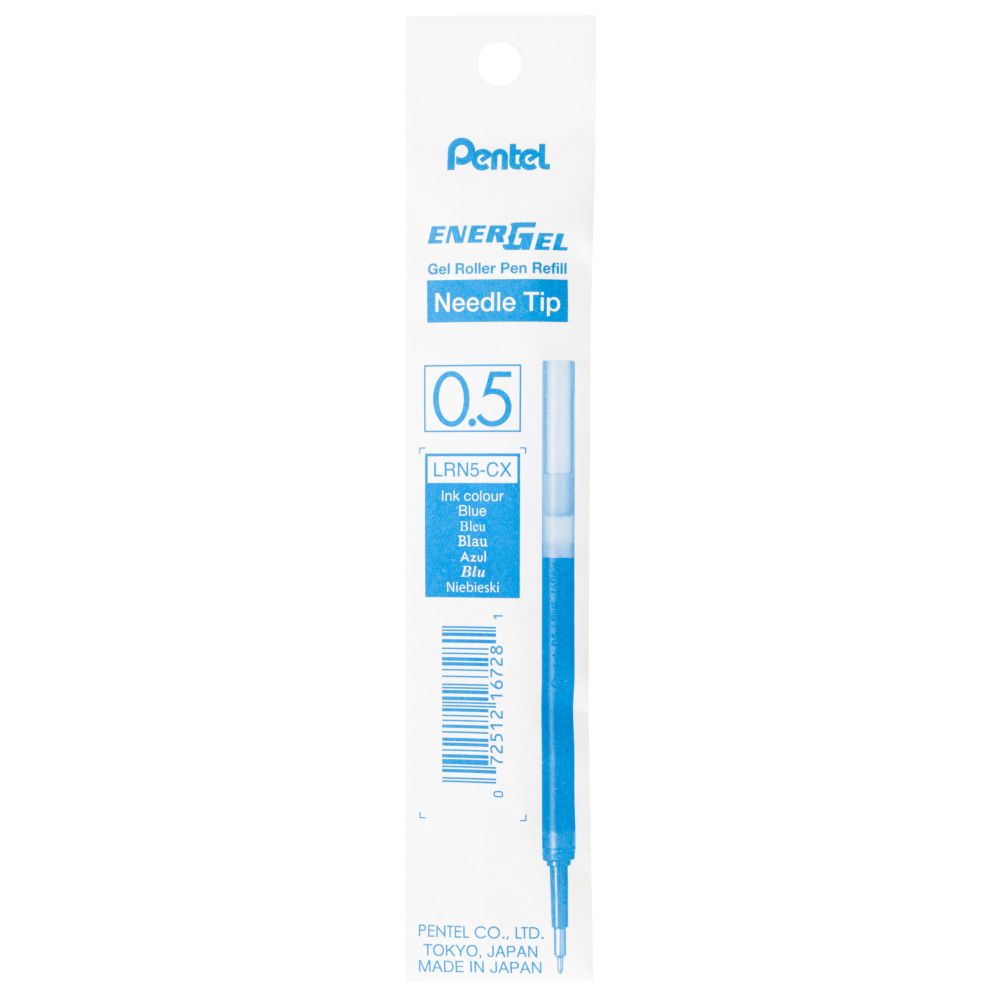 Rezerva gel roller Pentel EnerGel, 0.5 mm, albastru