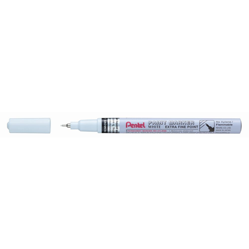 Marker permanent Pentel Paint Marker MFP10, 1 mm, cu vopsea, alb