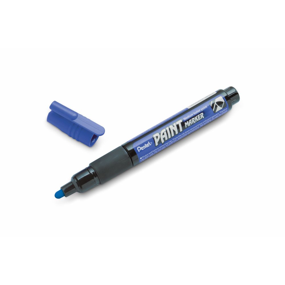 Marker permanent Pentel Paint Marker MMP20, 4 mm, cu vopsea, albastru