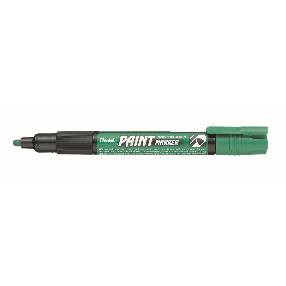 Marker permanent Pentel Paint Marker MMP20, 4 mm, cu vopsea, verde