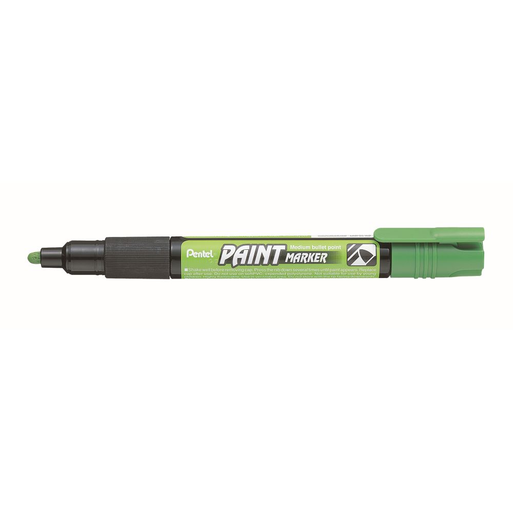 Marker permanent Pentel Paint Marker MMP20, 4 mm, cu vopsea, vernil