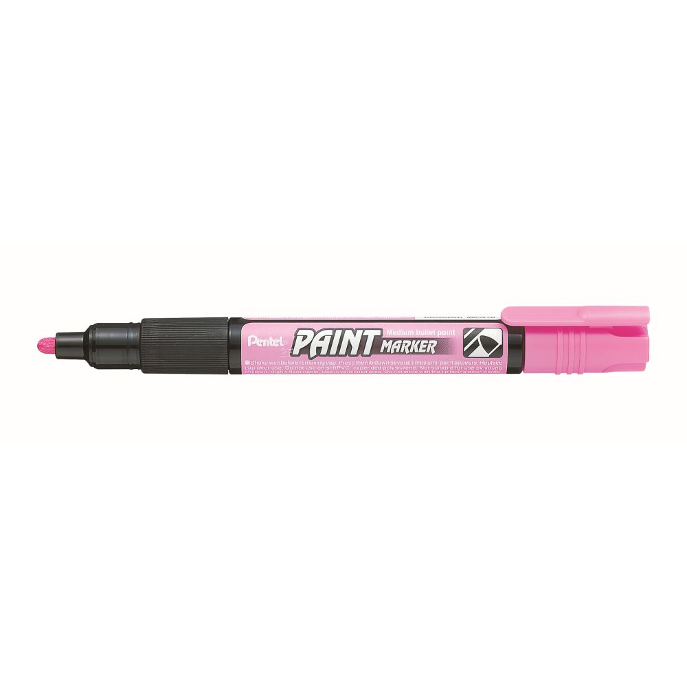 Marker permanent Pentel Paint Marker MMP20, 4 mm, cu vopsea, roz