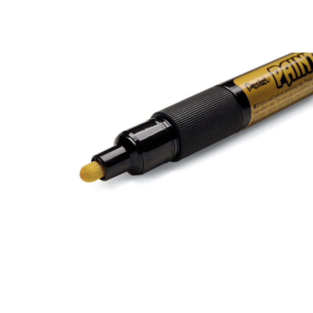 Marker permanent Pentel Paint Marker MMP20, 4 mm, cu vopsea, auriu