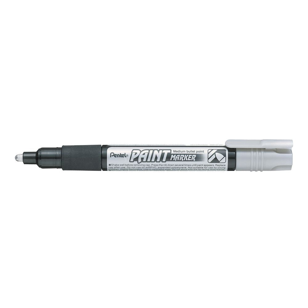 Marker permanent Pentel Paint Marker MMP20, 4 mm, cu vopsea, argintiu