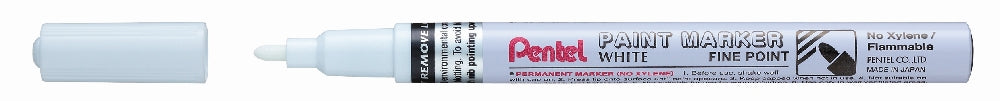 Marker permanent Pentel Paint Marker MSP10, 2.9 mm, cu vopsea, alb