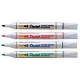 Marker pentru tabla Pentel MW85, varf rotund, 4.2 mm, albastru