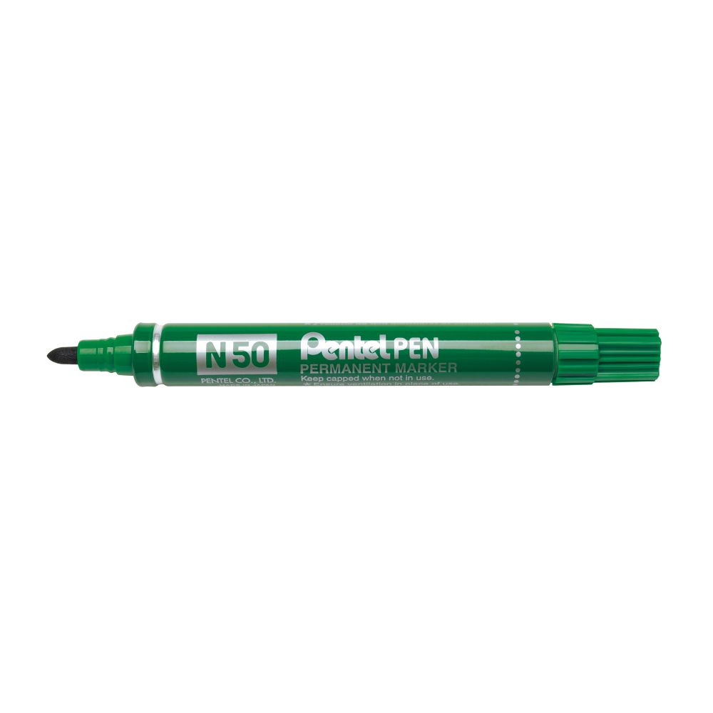 Marker permanent Pentel Pen N50, varf rotund, 4.3 mm, verde