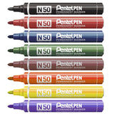 Marker permanent Pentel Pen N50, varf rotund, 4.3 mm, verde
