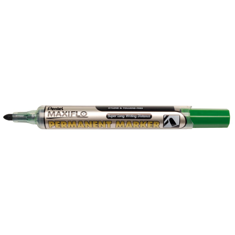 Marker permanent Pentel Maxiflo NLF50, varf rotund, 4.5 mm, verde