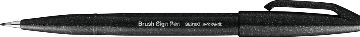 Carioca Pentel Brush Sign Pen, varf flexibil, neagra