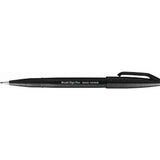Carioca Pentel Brush Sign Pen, varf flexibil, neagra